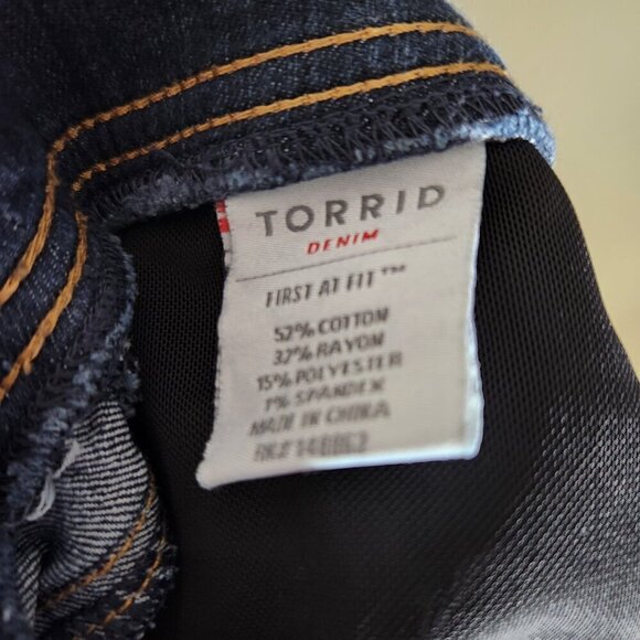 Torrid Lean Jeans Womens 4S Blue Denim Skinny Pull On High Waist Plus Size - Picture 5 of 8
